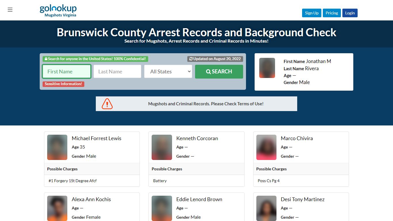 Brunswick County Mugshots, Brunswick County Arrest Records - GoLookUp